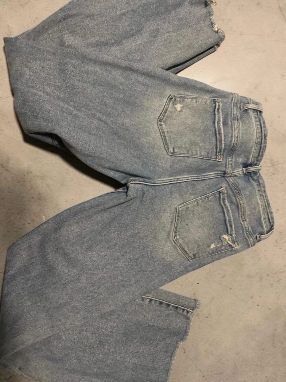 Light Wash Distressed Wide-Leg Flare Jeans - Picture 4 of 11